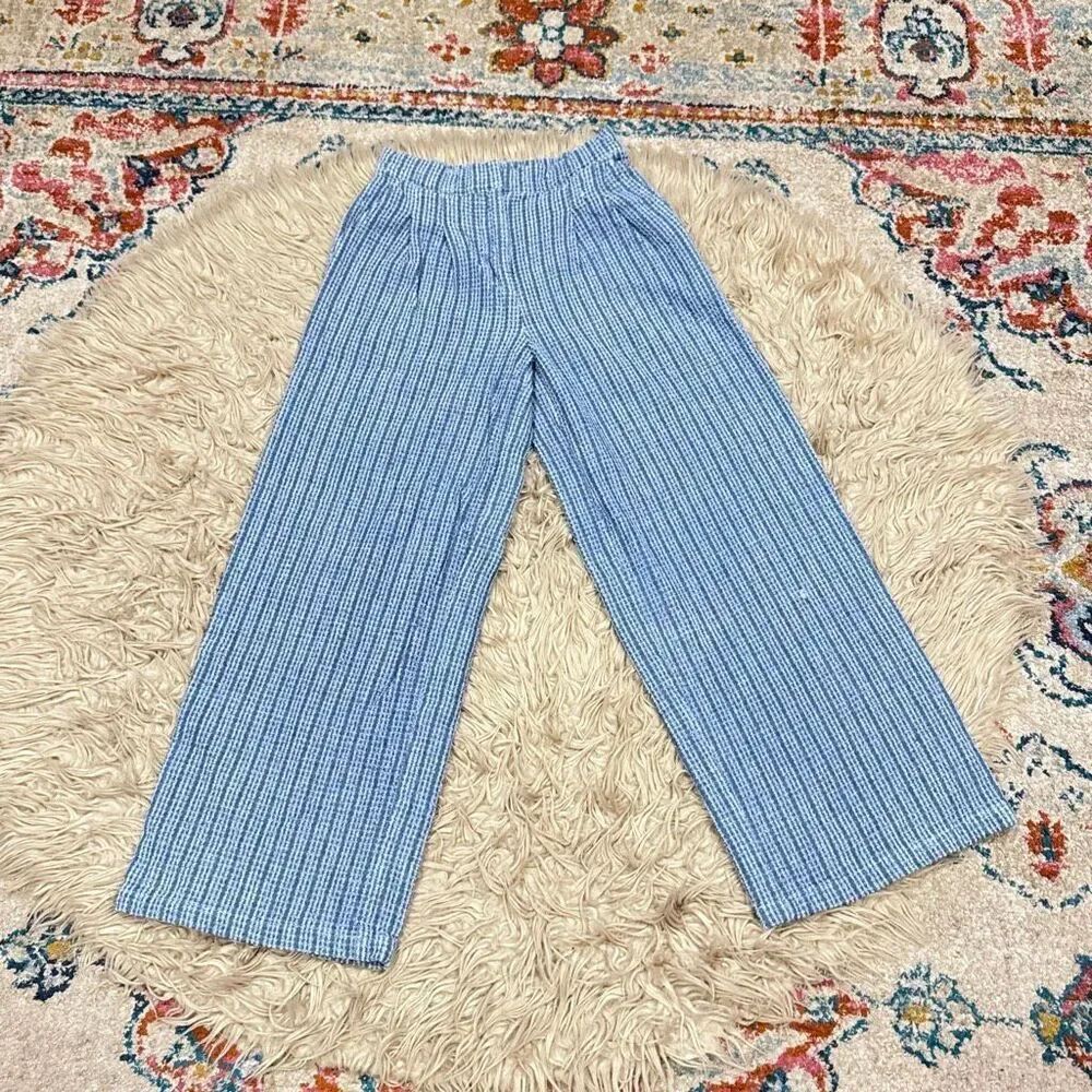 House of Harlow textured blue tweed pants size small